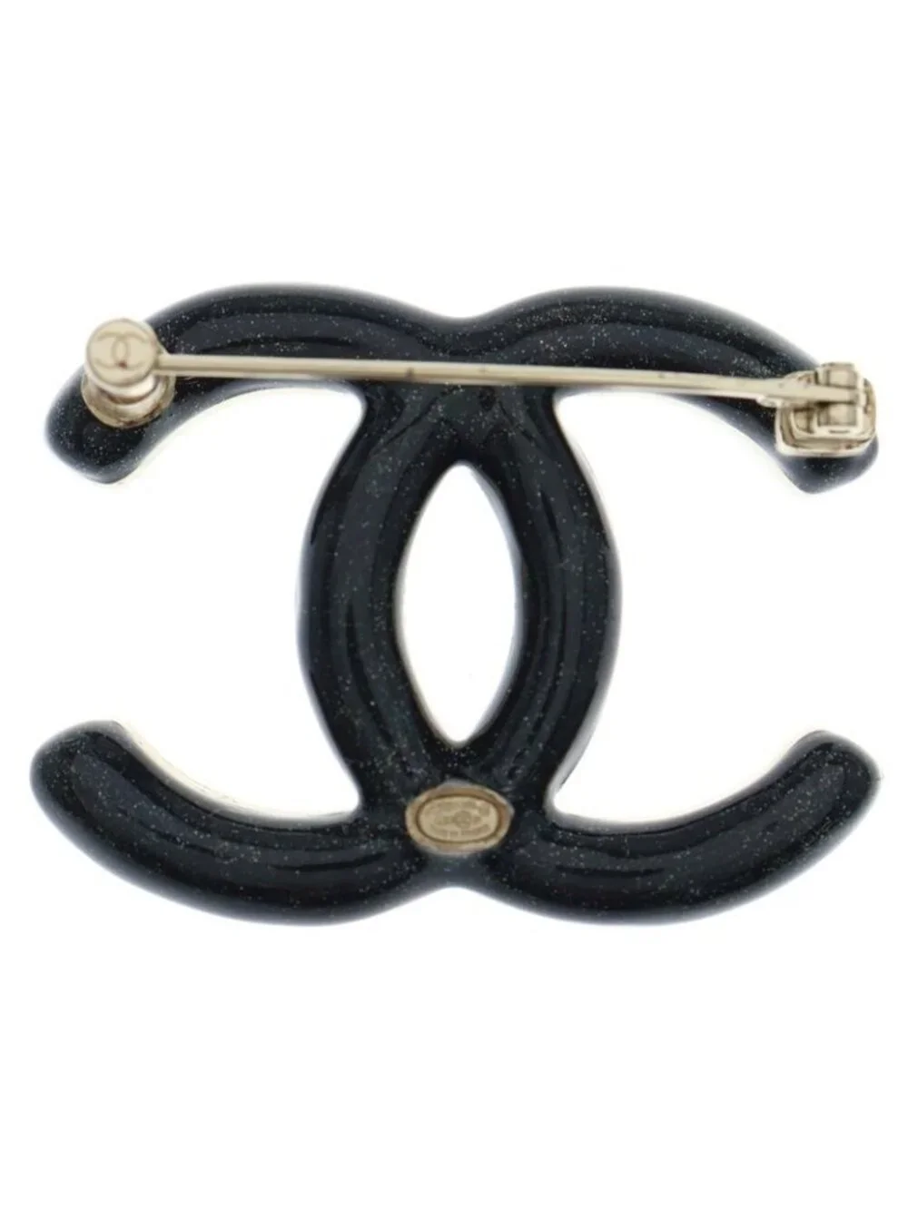 Chanel Coco Mark Rhinestone Brooch Gold GP - Picture 2 of 6